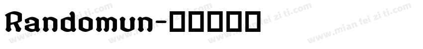 Randomun字体转换
