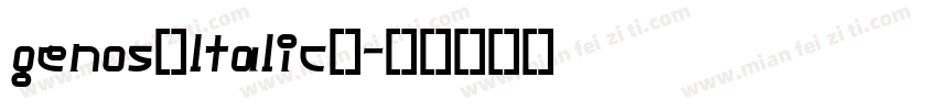 genos（ltalic）字体转换