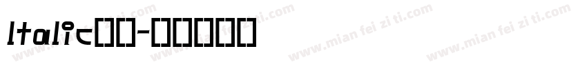 ltalic字体字体转换