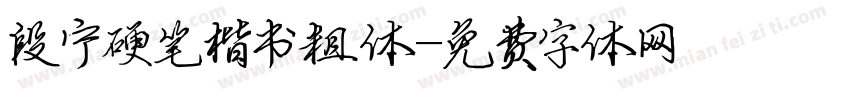 段宁硬笔楷书粗体字体转换