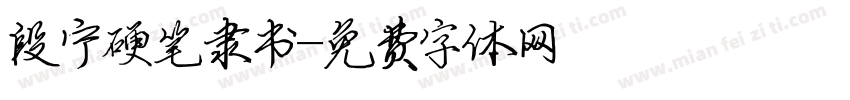 段宁硬笔隶书字体转换