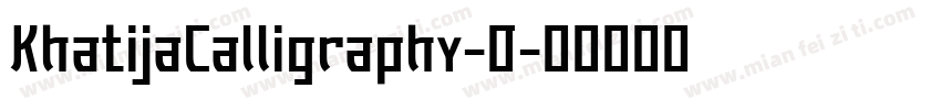 KhatijaCalligraphy-0字体转换