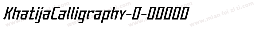 KhatijaCalligraphy-0字体转换