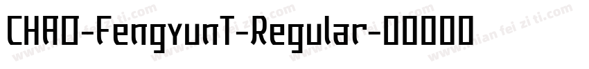 CHAO-FengyunT-Regular字体转换