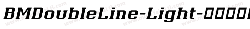 BMDoubleLine-Light字体转换