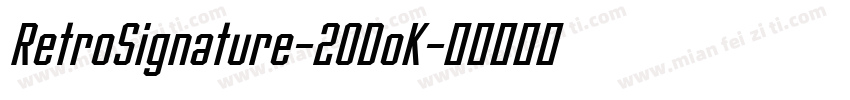 RetroSignature-2ODoK字体转换