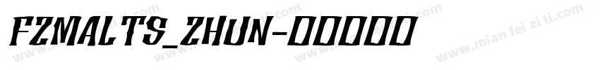FZMALTS_ZHUN字体转换