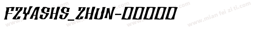 FZYASHS_ZHUN字体转换