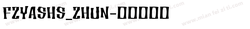 FZYASHS_ZHUN字体转换