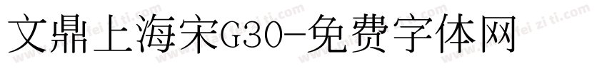 文鼎上海宋G30字体转换