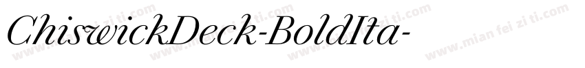 ChiswickDeck-BoldIta字体转换