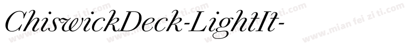 ChiswickDeck-LightIt字体转换