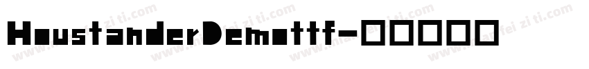 HoustanderDemottf字体转换