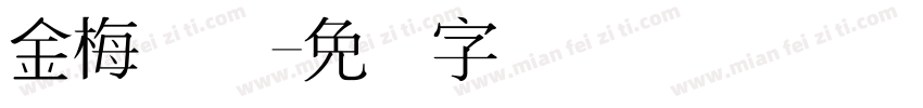 金梅简体字体转换