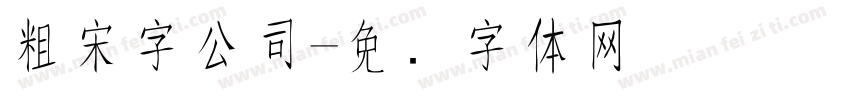 粗宋字公司字体转换