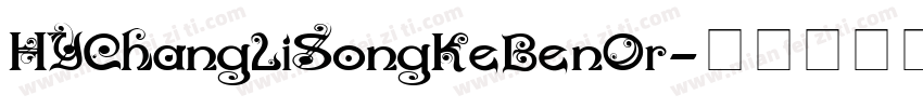 HYChangLiSongKeBenOr字体转换