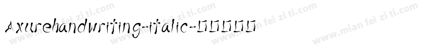 Axurehandwriting-italic字体转换