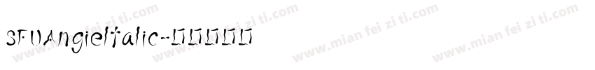 SFUAngieltalic字体转换