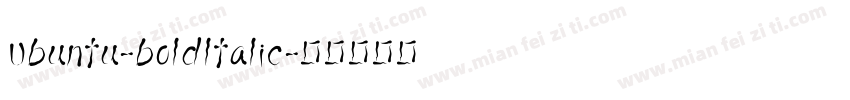 Ubuntu-boldltalic字体转换