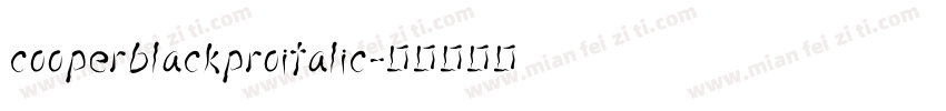 cooperblackproitalic字体转换