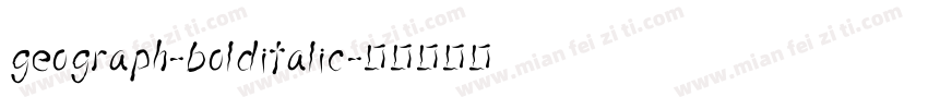 geograph-bolditalic字体转换