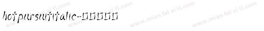 hotpursuititalic字体转换