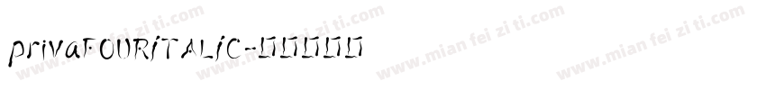 privaFOURITALIC字体转换