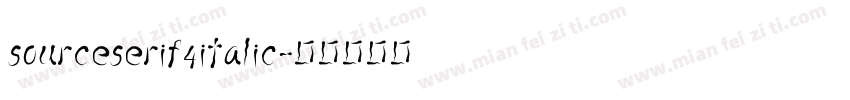 sourceserif4italic字体转换
