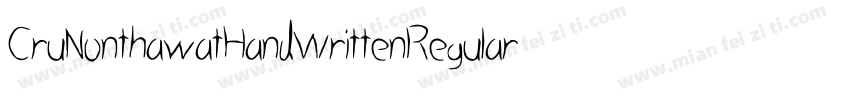 CruNonthawatHandWrittenRegular-Eyvl字体转换