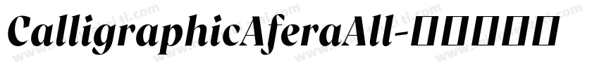 CalligraphicAferaAll字体转换