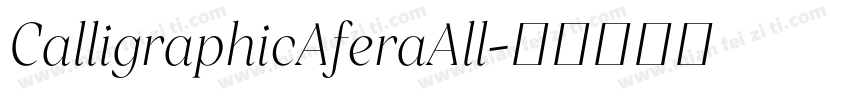 CalligraphicAferaAll字体转换