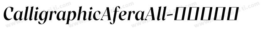 CalligraphicAferaAll字体转换