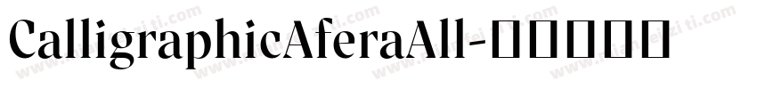 CalligraphicAferaAll字体转换