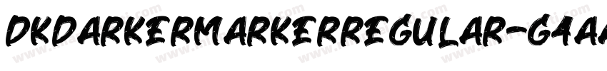 DkDarkerMarkerRegular-G4AA字体转换