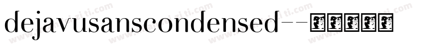 dejavusanscondensed-字体转换