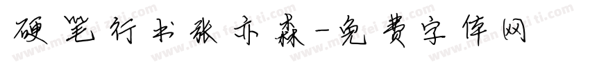 硬笔行书张亦森字体转换