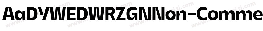 AaDYWEDWRZGNNon-CommercialUse字体转换