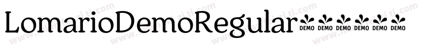 LomarioDemoRegular字体转换