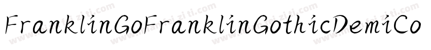 FranklinGoFranklinGothicDemiCondBo字体转换
