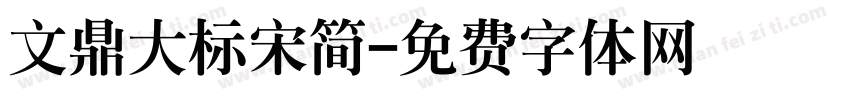 文鼎大标宋简字体转换
