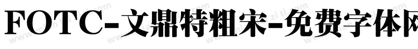 FOTC-文鼎特粗宋字体转换
