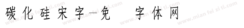 碳化硅宋字字体转换