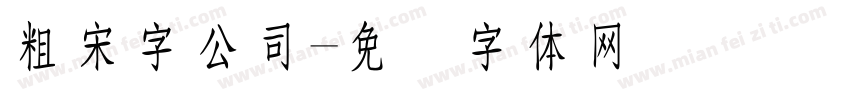粗宋字公司字体转换