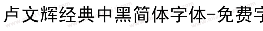 卢文辉经典中黑简体字体字体转换