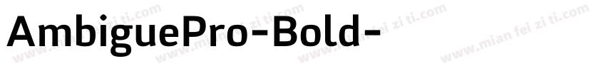 AmbiguePro-Bold字体转换