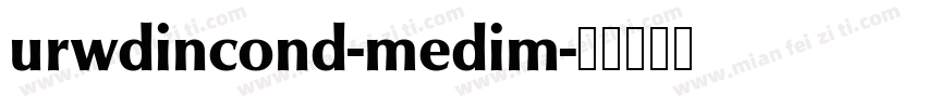 urwdincond-medim字体转换