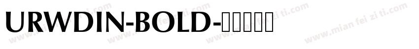 URWDIN-BOLD字体转换
