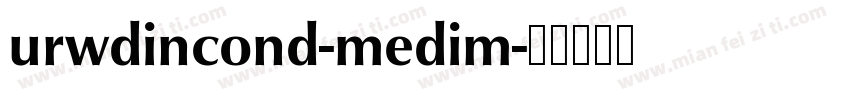 urwdincond-medim字体转换