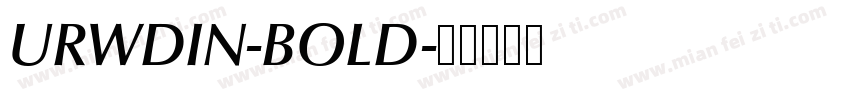 URWDIN-BOLD字体转换