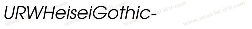 URWHeiseiGothic字体转换